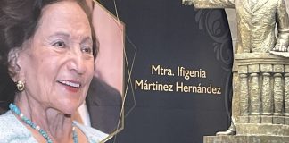 Entregan medalla a Ifigenia Martínez, pero omiten falta de ortografía
