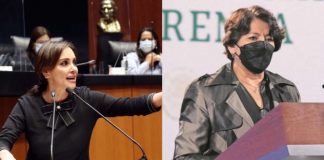 Lilly Téllez y Delfina Gómez