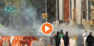 pipa de Gas en el paradero de Metro Indios Verdes