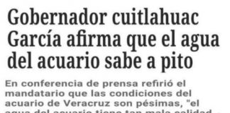 ¿Cuitláhuac García dijo que el agua del acuario de Veracruz sabe a “pito”?
