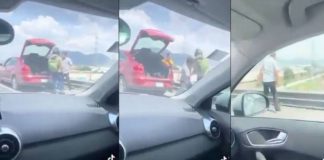 VIDEO: Sujeto arroja a repartidor desde lo alto de un puente vehicular