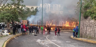 incendios y bloqueos en Santa Fe