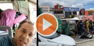 VIDEO: Hombre queda prensado tras choque y se pone a hacer video
