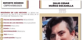 Asesinan a joven que desapareció tras acudir a la Feria de Hidalgo