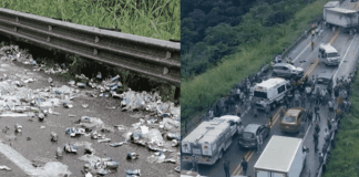 Mueren 5 personas en Chiapas, estaban rapiñando camión de cervezas