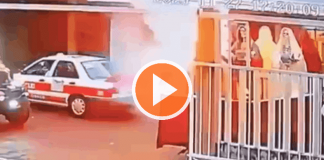 VIDEO: Explota camioneta con pirotecnia durante procesión de la Santa Muerte en Veracruz