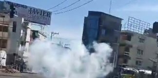 operativo policías y comerciantes en Oaxaca