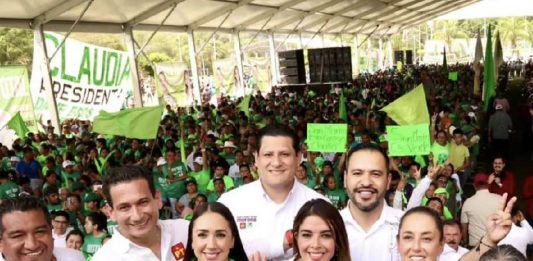 VIDEO: Sheinbaum dice que Morena y Verde son hermanos; simpatizantes le gritan que “NO”