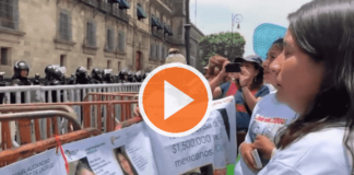 VIDEO: Granaderos reciben a las madres buscadores en Palacio Nacional