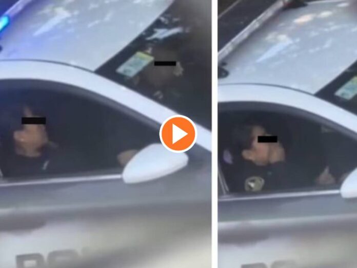 policías de la CDMX en pleno acto sexual dentro de una patrulla